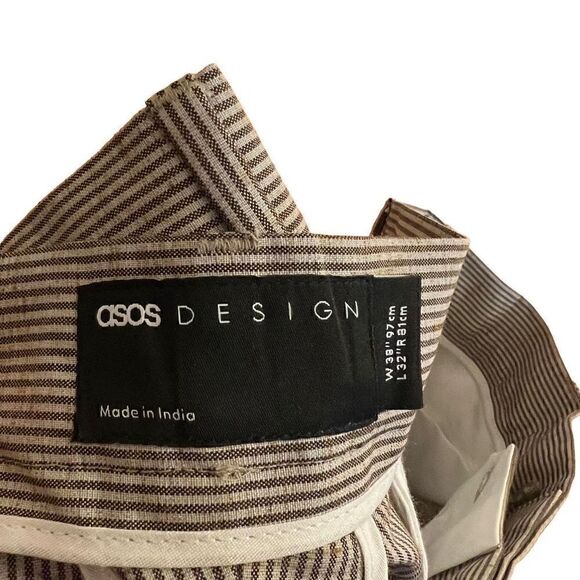 NWT ASOS Design Striped Straight Leg Pants - Picture 5 of 9